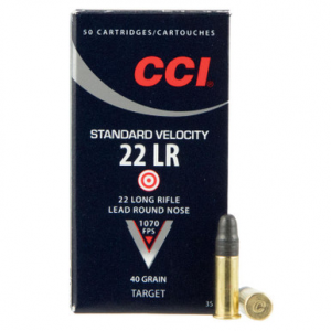  0035 Standard Velocity 22LR 40 GR LRN 50 Rounds Ammo