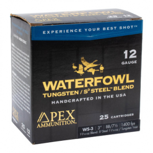 x Ammunition Waterfowl Tungsten/S3 Steel Blend 12ga. 3 1-1/4oz. TSS Shot 25 Rounds Ammo