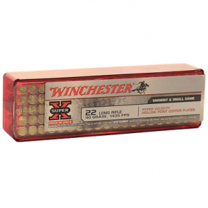 chester XHV22LR SuperX 22LR 40 GR HP 100 Rounds Ammo
