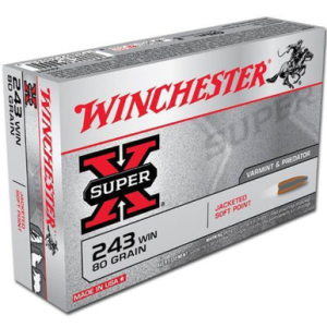 chester X2431 SuperX 243 80 GR PSP 20 Rounds Ammo