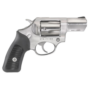 Ruger SP101 9mm 2.25" Stainless Barrel Rubber Grips Moon Clips 5rd