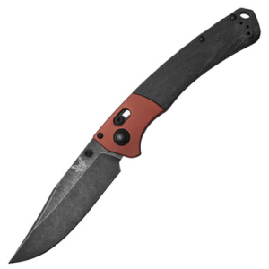 Benchmade Crooked River Burnt Copper Folding Black Micarta Drop Point Blade