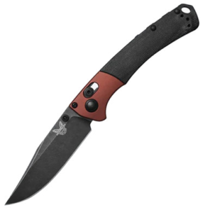 Benchmade Mini Crooked River Burnt Copper 3.4" Black Micarta Clip-Point Blade