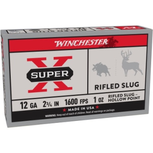 Winchester X12RS15 SuperX Rifled Slug HP 12 Gauge 2.75 1 Oz 5 Rounds chester X12RS15 SuperX Rifled Slug HP 12 Gauge 2.75 1 Oz 5 Rounds Ammo