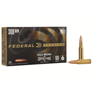FEDERAL GM308OTM1: Federal Gold Medal .308 Win 168gr Centerstrike Ammo 20 Rounds