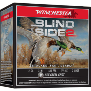 Winchester Blind Side 2 12 Gauge 3 #2 Steel Shot 1-3/8 Oz Lead Free 25 Rounds chester Blind Side 2 12 Gauge 3 #2 Steel Shot 1-3/8 Oz Lead Free 25 Rounds Ammo