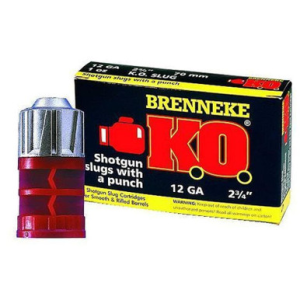 Brenneke SL-122KO K.O. Rifled Slugs 12 Gauge 2.75 1 Oz 5 Rounds nneke SL-122KO K.O. Rifled Slugs 12 Gauge 2.75 1 Oz 5 Rounds Ammo