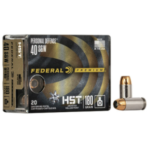 eral P40HST1S PD 40 S&W 180 GR JHP 20 Rounds Ammo