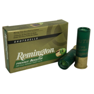 ington PRA12M Premier Ammunition 12 Gauge 3 385 Grain AccuTip Bonded Sabot Slug Box Of 5 Ammo
