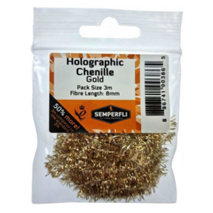 Semperfli Metallic Tinsel Chenille 8mm Medium Gold
