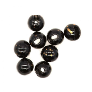 Semperfli Tungsten Slotted Beads 2.3mm (3/32 inch) Mottled Black & Gold