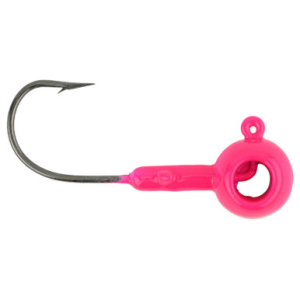 Leland's Lures Crappie Magnet Eyehole Round Jig Head Pink 1/16 oz.