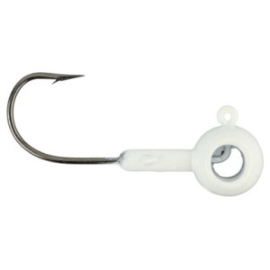 Leland's Lures Crappie Magnet Eyehole Round Jig Head White 1/8 oz.