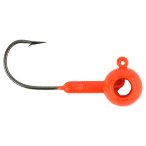 Leland's Lures Crappie Magnet Eyehole Round Jig Head Orange 1/8 oz.