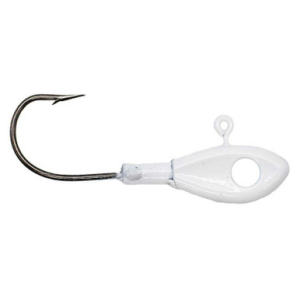 Leland's Lures Eye Hole Minnow Head Jig Head White 1/16 oz.