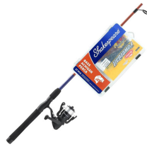 Shakespeare Catch More Fish Bass Spinning Combo - 6ft 6in Medium Power Blue/Orange 2pc