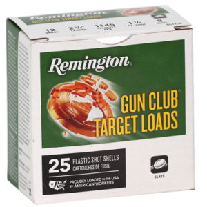 ington Gun Club 12 Gauge 2-3/4 8Oz 8 Shot Target Load 25 Rounds Ammo