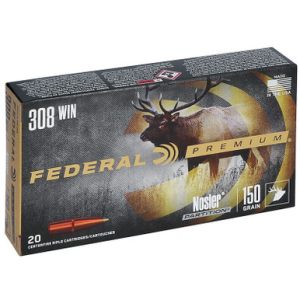 eral P308S Premium 308 150 GR Nosler Partition 20 Rounds Ammo
