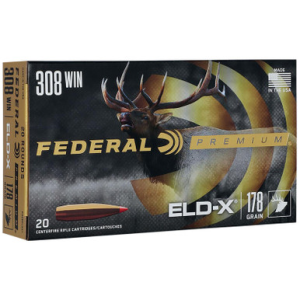 Federal P308ELDX1 Premium ELD-X 308Win 178gr 20 Per Box/10 Case eral P308ELDX1 Premium ELD-X 308Win 178gr 20 Per Box/10 Case Ammo