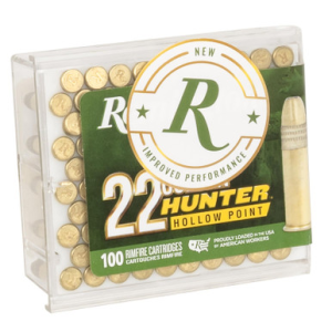 ington Ammunition R21251 Golden Hunter 22LR 40gr Plated Hollow Point 100 Per Box/50 Case Ammo