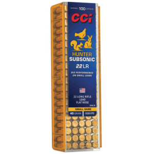  2R40LFN Subsonic 22LR 40gr Lead Flat Nose 100 Per Box/50 Case Ammo