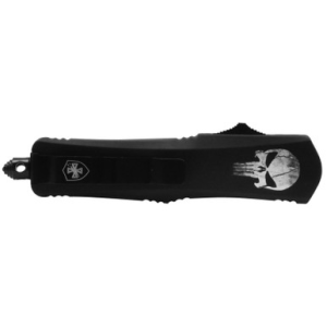 Templar Knives Templar Knife MFL231 Gen II Fallen Slim 3.43" OTF Tanto Plain Black Oxide Stonewashed 440C SS Blade, 5.05" Black w/Skull Aluminum Handle, Glass Breaker - $99.99 at Sportsman Fulfillment