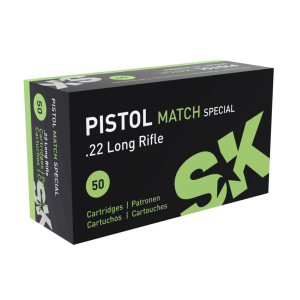 SK .22 LR Pistol Match Special 40gr 50 Rounds .22 LR Pistol Match Special 40gr 50 Rounds Ammo