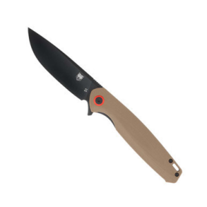 CobraTec Rath Folding Knife 3.5-Inch D2 Blade Brown G-10 Handle