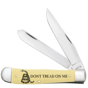 Case Knives Case XX 'Don't Tread On Me' Trapper 6089 Yellow Delrin Stainless Steel Pocket Knife - $79.99 at Sportsman Fulfillment