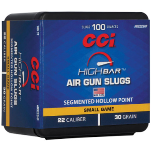 Cci CCI ARS22SHP22 High Bar Air Gun Slug 22Cal 30gr Segmented Hollow Point 100 Per Box/5 Case - $16.99 at Sportsman Fulfillment