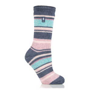 Heat Holders Heat Holders Women's Yasmine Multi Twist Stripe Socks Denim - $19.99 at Sportsman Fulfillment
