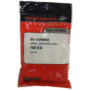 Winchester WINCHESTER 30 CARBINE UNPRIMED RIFLE BRASS CASES 100 COUNT WSC30CU - $44.99 at Sportsman Fulfillment