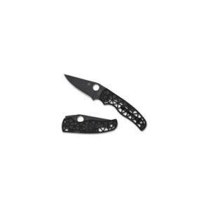 Spyderco Spyderco Edgerati Black Blade 3.57in Plain Edge Folding Knife - $273.75 at Sportsman Fulfillment