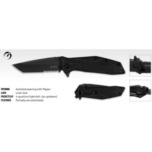 Kershaw Kershaw Brawler Serrated 3-Inch Assisted Tanto Folding Knife - $44.99 at Sportsman Fulfillment