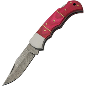 Szco SZCO Pink Damascus Folding Knife - $24.99 at Sportsman Fulfillment