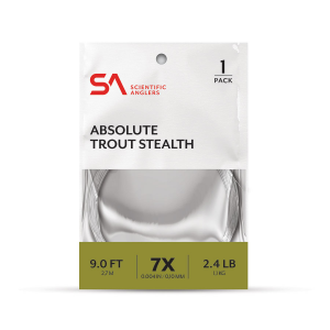 Scientific Anglers Absolute Trout Stealth Leader 9' - 1 Pack - Clear - 7X