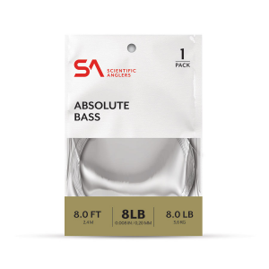 Scientific Anglers Absolute Bass Leader 8' - 1 Pack - Clear - 12lb