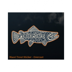 Fishpond Maori Trout Sticker - Overcast - 7in