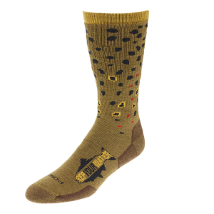 RepYourWater Trout Skin Mid-weight Wool Socks - Brown Trout - XL