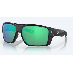 Costa Diego Sunglasses - Polarized - Matte Black with Green Mirror 580G