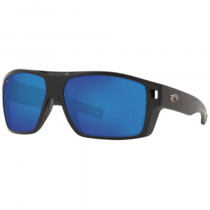 Costa Diego Sunglasses - Polarized - Matte Black with Blue Mirror 580G