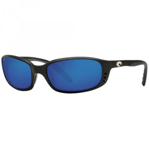 Costa Brine Sunglasses - Polarized - Matte Black with Blue Mirror 580G