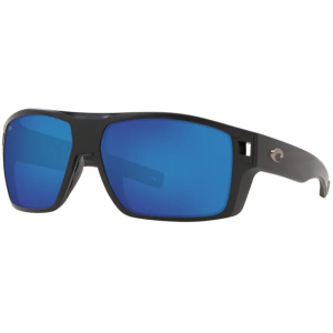 Costa Diego Sunglasses - Polarized - Matte Black with Blue Mirror 580P