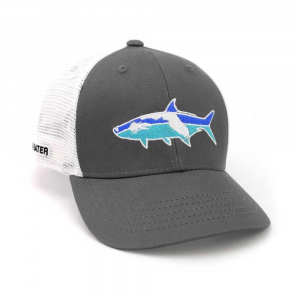 RepYourWater Florida Tarpon Mesh Back Hat - Grey and White - One Size