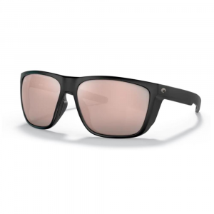 Costa Ferg XL Sunglasses - Polarized - Matte Black with Copper Silver Mirror 580G