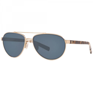 Costa Fernandina Sunglasses - Polarized - Women's - Shiny Rose Gold with Copper Silver Mirror 580P
