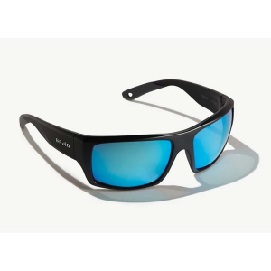 Bajio Nato Sunglasses - Polarized - Black Matte with Blue Plastic