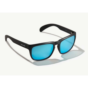 Bajio Swash Sunglasses - Polarized - Black Matte with Blue Glass