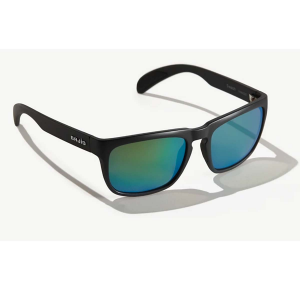 Bajio Swash Sunglasses - Polarized - Black Matte with Green Plastic