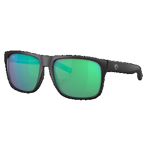 Costa Spearo XL Polarized Sunglasses - Matte Black with Green Mirror 580G